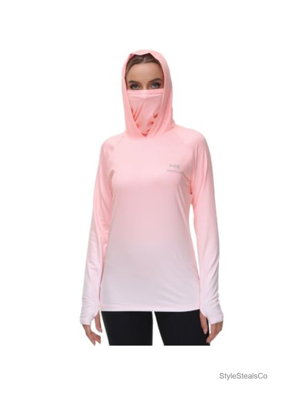 Women's Fishing Hoodie UPF 50+ with Face Mask Thumb Holes